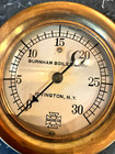 Early Vintage Us Radiator Corp 4-1 4    Brass   Steel Burham Boiler Pressure Gauge