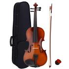 Acoustic Violin 4 4 Full Size With Case And Bow Rosin Natural