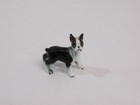 Vintage 50 s 60 s Miniature Ceramic Boston Terrier Black   White Tuxedo Dog