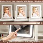 15x12 6 Led Vanity Mirror With Lights 3 Color Dimmable Touch Screen