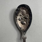 Vintage Fb Rogers Italy Silver Plated Embossed Fruit 9  Serving Spoon