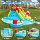 Inflatable Double Water Slides Bounce House Splash Pool Outdoor Park With Blower