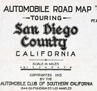 1915 Map Of San Diego County California