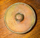 Antq Victorian Picture Button Ornate Brass Scroll Basketweave 1 25    Large Xl