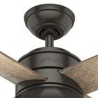 Hunter Fan 52 In Noble Bronze Indoor Ceiling Fan W  Led Light And Pull Chain