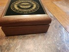 Vintage Northwest Airlines Us Airmail Wooden Keepsake Box Hinged Felt Lined 
