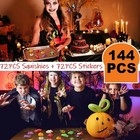 144pcs Halloween Squishy Toys Party Favors  Goodie Bag Stuffers Fidgets Toys    