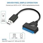Usb 3 0 To Sata Iii Hdd Ssd 2 5  Hard Drive Adapter Cable 22-pin Data Power Uasp