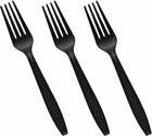 Black Disposable Plastic Forks - 7   pack Of 100    Bpa-free