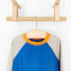 Tea Collection Unisex Size 8 Swim Rash Guard Long Sleeve Blue light Gray orange