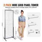 Uimoso Vevor 2 x5 6  Grid Wall Panels Tower 2 Packs Wire Gridwall Display Racks