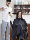 Professional Hair Cutting Cape With Neck Duster Brush  Large Size Salon Barber C