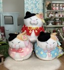 3 Pc Cat Plush Key Chain Set Higemanjyu Amuse Japan H 2 55in