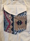 Vintage Tapestry Brand Western Aztec Short Sleeve Shirt  Size Small Super Thin