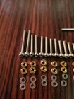 Stainless Steel   Brass Headshell Cartridge Mounting Screws 55 Pc Set Turntable