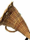 Wicker Rattan Cornucopia Horn Basket  Fall Vintage 22   l  14    Diameter  Amazing 