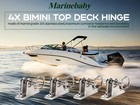 4 Pack Bimini Top Deck Hinge With Pin And Ring 316 Stainless Steel