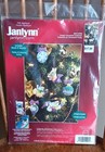 2 Vintage Janlynn Felt Christmas Ornament Kits Santa Snowflakes Snowmen Sequined
