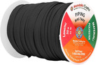 Mandala Crafts Black Maxi Piping Bias Tape With Welting Cord - 1 2 Inch Upholste