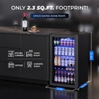 Beverage Refrigerator Cooler  126 Can   Glass Door  Shelves  Mini Fridges