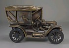 Vintage 1974 Banthrico Die Cast Metal Car Coin Bank 1910 Stanley Bronze Usa Made