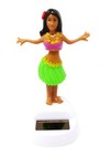 New Solar Powered Dancing Hula Girl Luau Green And Pink