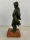 Antique 19thc French Patinated Bronze Napoleon Bonaparte Statue Red Marble Base