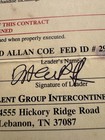 David Allan Coe Signed Concert Contract Tour Paperwork Country Music Outlaw Rare