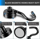 30 Pack Magnetic Hooks   30lbs Magnets With Hooks For Cruise  Black Magnetic Hooks