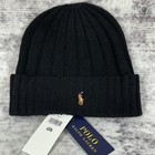 Nwt - Polo Ralph Lauren Adult Cuffed Beanie Winter Hat Black Tan One Size