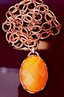 Witch-owned Smoky Amber 2  Crystal Pendant     Gold Toned Chain     Gothic Luxury