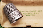Antique Sterling Flower Garland Design Thimble Sz 9 Simons Bro   Co  5 24 Grams