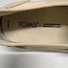 Toms Beige Canvas Slip On Shoes Mens Size 10 5 Casual Everyday Flats