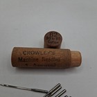 Vintage Crowley s Wooden Needle Holder 62 30 To 80 Cotton Machine Needles