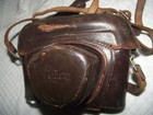 Vintage Leica Leather Brown Slr Camera Case  With Leather Strap
