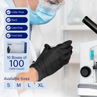 Black Nitrile Gloves Disposable Latex Free - Exam Grade Black Gloves For Cooking