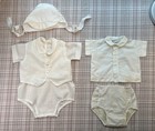 Infant Clothes Boy Outfit 3 To 6 Months Infant Boy Vtg White Infant Clothes