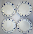 Brand New Set Of 4 Homer Laughlin Blue Star Dinner Plates 10 5 8  Round Usa