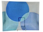 Maggie Spencer Art Glass Tray Blue White   Turquoise Iridescent Pieces 13   