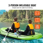 Inflatable Boat 3-person Pvc With Aluminum Oars And High-output Pump