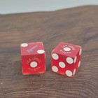 Vintage Las Vegas Riviera Casino Dice Pair Red Transparent Souvenir Dice 19mm