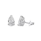 3ct Pear Cut Lab Created Diamond Solitaire Stud Earrings 14k White Gold Plated