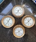 Antique Brass Water Air Sprinkler Gauge Set 4 Grinnell Co 1928 1929 Wow 