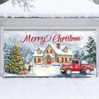 Large Christmas Garage Door Cover 7x16 Ft  Festive Holiday Garage Door Banner 