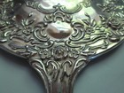 Vintage Plated Ornate Mirror Comb Brush 3 Piece Vanity Set