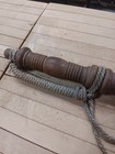 Antique Wood Police Baton     22 5  Club W  Braided Cord   Decorative Knots