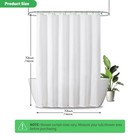 Fabric Shower Curtain Liner Solid White Hotel Quality Mildew Resistant Washable