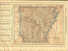 1914 Vintage Map  arkansas  Or  arizona  Color Original From Collier Atlas