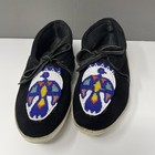 Vintage Native American Beaded Cheyenne Moccasins Thread Sewn Size 8