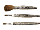 Vintage Towle Sterling Silver Makeup Brush Set Of Three